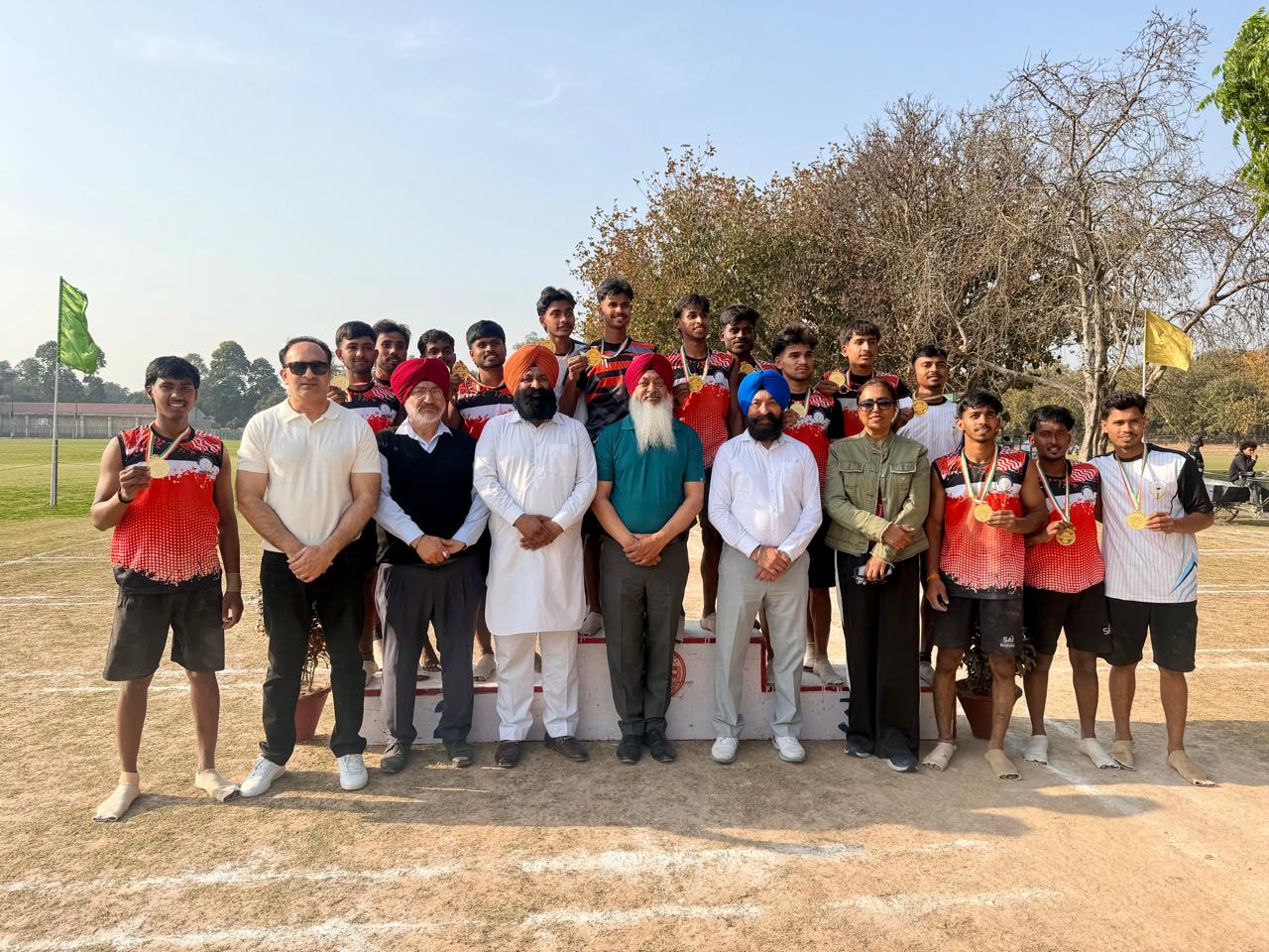 Winners of the PU Inter-College Kho Kho Championship.